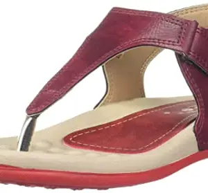 WELCOME Women's Extra Soft Slippers/Sandals with Cushion FootBed for Adult | Comfortable & Light Weight| Stylish & Anti-Skid| Waterproof & Everyday Flip Flops for Ladies/Girls, W-LC-14-RED_5