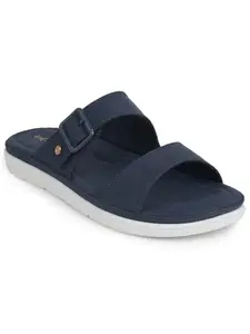 Liberty Healers JFL-34 Casual Slipper for Women with TPR Sole | Comfortable and Lightweight | Trendy Design | Durable Soft Insole | Stylish Footwear and Cushioned Footbed (Navy Blue 40 EU)