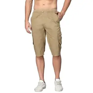 SAPPER Men's Cotton Casual Wear Three Fourth Shorts