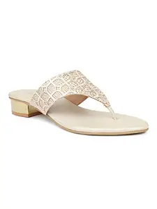 Inc.5 Women Gold Block Sandals