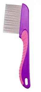 Lele Long Handle New Lice Treatment Comb for Head Lice/Nit Lice Egg Removal Stainless steel Long Teeth For Men Women,Kids and Adults - Color May Vary (Pack of 1)