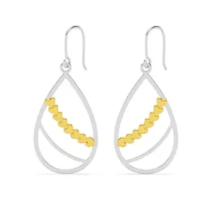 CLARA 925 Sterling Silver Emery Long Earrings | Gold Plated |Gift for Women and Girls