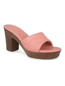 Inc.5 Women Peach Solid Platform Heels