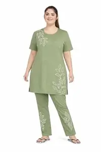 In Love Womens Plus Size Cotton Blend Round Neck Half Sleeve Chest Graphic Print Casual Comfortable Longline T-Shirt