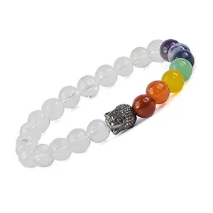 Reiki Crystal Products Clear Quartz Reiki Healing Bracelet for Unisex Adult (Multicolour)