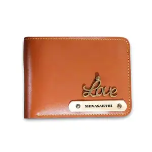 The Unique Gift Studio Personalized Customized Mens Leather Wallet - Elevate Style with a Custom Touch - Color Tan