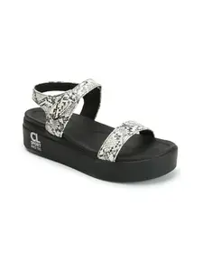 Carlton London Women Fashion Sandal,Black,UK-8