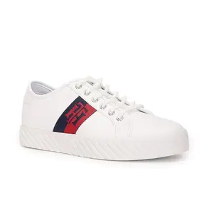Tommy Hilfiger Synthetic Solid White Women Flat Sneakers (F23HWFW302) Size- 39
