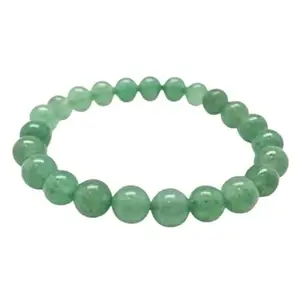 RudraGallery Green Aventurine Bracelet Certified For Men Fashionable ग्रीन एवेंट्यूरिन क्रिस्टल ब्रेसलेट Modern Green Aventurine Stone Bracelet Original