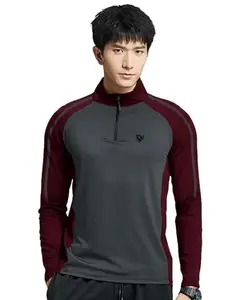 EYEBOGLER Men Polo Neck Solid Full Sleeve Regular Fit T-Shirt