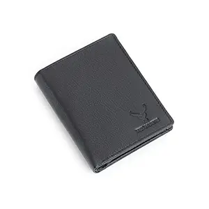 REDHORNS Genuine Leather Wallet for Men | RFID Protected Mens Wallet with 8 Credit/Debit Card Slots | Slim Leather Purse for Men (V_A07R1_Black)