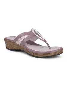 Inc.5 Women Purple and Grey-Toned Comfort Heels