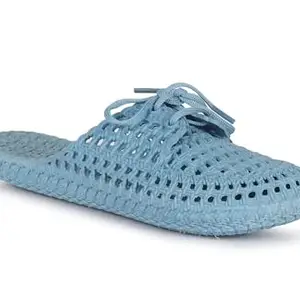 AADI Women's Blue PVC Breathable | Stylish | Anti-Skid | Comfortable Slides/Casual Flip Flop & Slippers/Sliders
