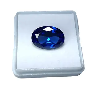 MAHADEVDEPSTORE 8 Ratti Blue American Diamond Original Stone Certified Stone Cubic Zirconia Ring
