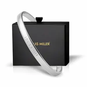 LOUIS MILLER Men's & Women's Kada | 24K Gold Plated Adjustable Bracelet | Unisex Cuff with Mirror Gloss Finish | Luxury Gift Box Included
