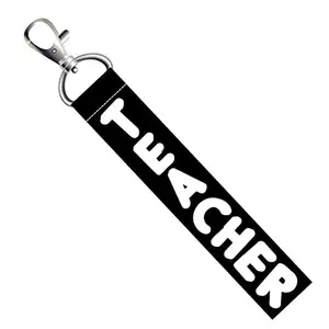 ISEE 360® Teacher Black and White Lanyard Tag with Swivel Lobster for Gift Luggage Bags Backpack Laptop Bags L X H 5 X 0.8 INCH