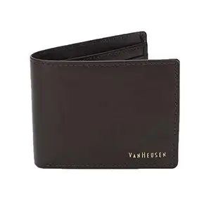 Van Heusen Solid Mens Formal Bi Fold Wallet (Brown, Free Size)
