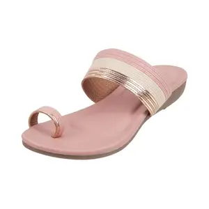 Metro Women Peach Synthetic Leather Comfort/Fashion Sandal UK/7 EU/40 (32-213)