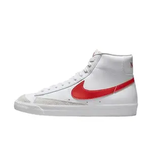 Nike Mens Blazer Mid '77 VNTG Running Shoe-White/Picante Red-Summit White-Bq6806-128-8Uk