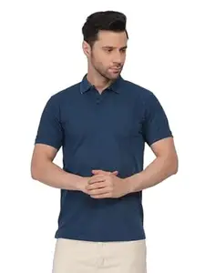 Tide & Sail Mens Stylish Polo T Shirts for Men Plain Polo T Shirt Man Solid Casual T Shirt with Comfortable Fit for All-Day Wear