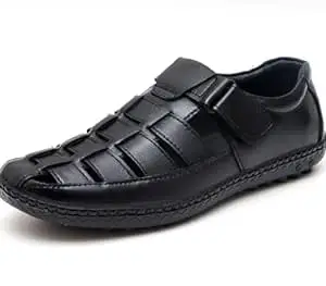 ARAMISH Men,s Genuine Leather Fisherman Sandals