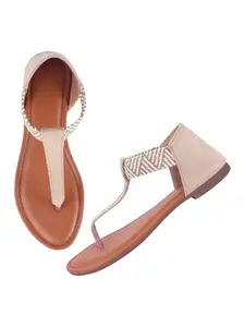 SELFIEE Comfortable Elegant Flat Sandals Fashionable Casual Flats For Women & Girls