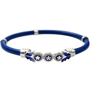 Elegant Silver Pink Bangle for Women | Colour-Blue | Size-2.5