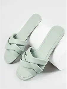 Women 4 LINE FLATS (LIGHT GREEN, numeric_5)