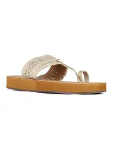 Inc.5 Womens Golden Embellished One Toe Flat Slip-On Sandals