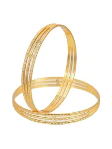 Adwitiya Collection Women Gold Plated Traditional Set of two Bangles(2.6)