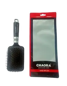CHAOBA Professional Professional Classic Paddle Hair Brush with Strong & flexible nylon bristles For Grooming, Straightening, Smoothing, Detangling Hair, ideal for Men & Women, Black (CHB-24)