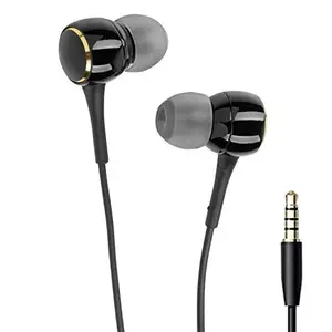ShopMagics In-Ear Headphones Earphones for Xiaomi Redmi K20 Pro Exclusive Edition, K30 5G Extreme Edition, K40 Pro / K 40 Pro, Note 9 5G, Note 9 Pro 5G, Y4 / Y 4 Earphone Original Like Wired Stereo Deep Bass Head Hands-free Headset Earbud With Built in-line Mic, Call Answer/End Button, Music 3.5mm Aux Audio Jack (R5, Black)