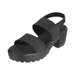 Walkway Womens Synthetic Black Sandals (Size (8 UK (41 EU))