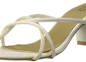 Inc.5 Shoes Women Block Heel Fashion Sandal 100676_White