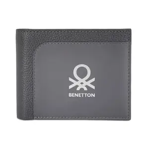 United Colors Of Benetton Aloise Men Global Coin Wallet - Grey, No. of Card Slots - 4