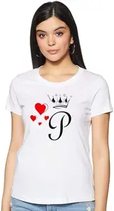 Printed, Typography Women Round Neck White T-Shirt RI_WPRNT#P010-L