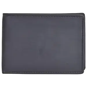 Leatherman Fashion LMN Genuine Leather Black Tan Men Wallet 2 Card Slots