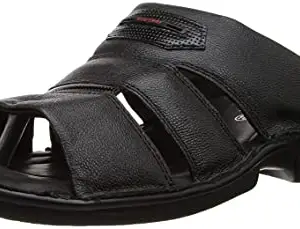 Red Chief Men's Black Leather Slipper (RC279)