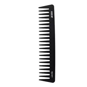 Hair Line Professional Anti Static Carbon Fiber Wide Tooth Shower Shampoo Comb for Hair Styling Grooming Detangling for All Hair Types Unisex Black