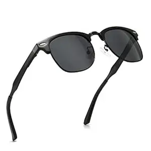SUNGAIT Classic Half Frame Retro Sunglasses with Polarized Lens