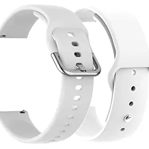 AONES Pack of 2 Silicone Watch Strap Compatible for Skagen Falster 3x Skt5202 Smart Watch Band White