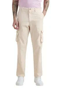 Allen Solly Men's Regular Casual Pants (ALTFARGFG93632_Beige