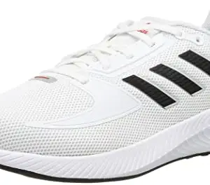 Adidas Men Mesh RUNFALCON 2.0, Running Shoes, FTWWHT/CBLACK/VIVRED, UK-12