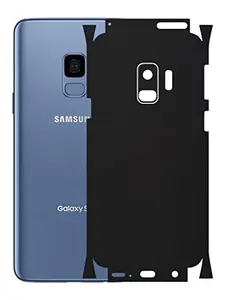 AtOdds - Samsung Galaxy S9 Mobile Back Skin Rear Screen Guard Protector Film Wrap with Camera Protector (Coverage - Back+Camera+Sides) (Matte Black)
