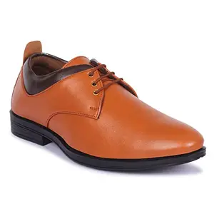 Longwalk Men Tan Premium Stylish Solid Pattern Formal Shoes