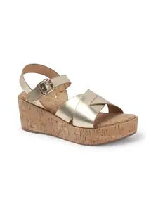 Carlton London Women Sandal,Gold,UK-4