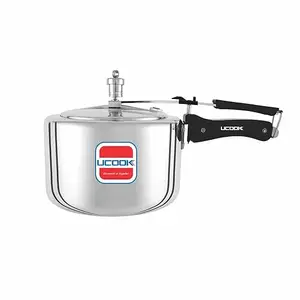 UCOOK By UNITED Ekta Engg. Royale Duo 4 Litre Hard Anodised Aluminium Inner Lid Induction Pressure Cooker