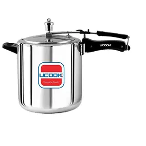 UCOOK Tall Body Aluminium Inner Lid Non-Induction Pressure Cooker, 8 Litre, Silver price in India.