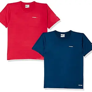 Charged Endure-003 Chameleon Spandex Knit Round Neck Sports T-Shirt Red Size 2Xl And Charged Endure-003 Chameleon Spandex Knit Round Neck Sports T-Shirt Teal Size 2Xl