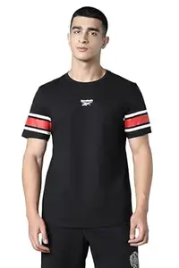 Reebok Men's Cotton Casual T-Shirt - Soft Breathable Regular Fit Half Sleeve Cotton Tee | Round Neck Tshirt for Men
